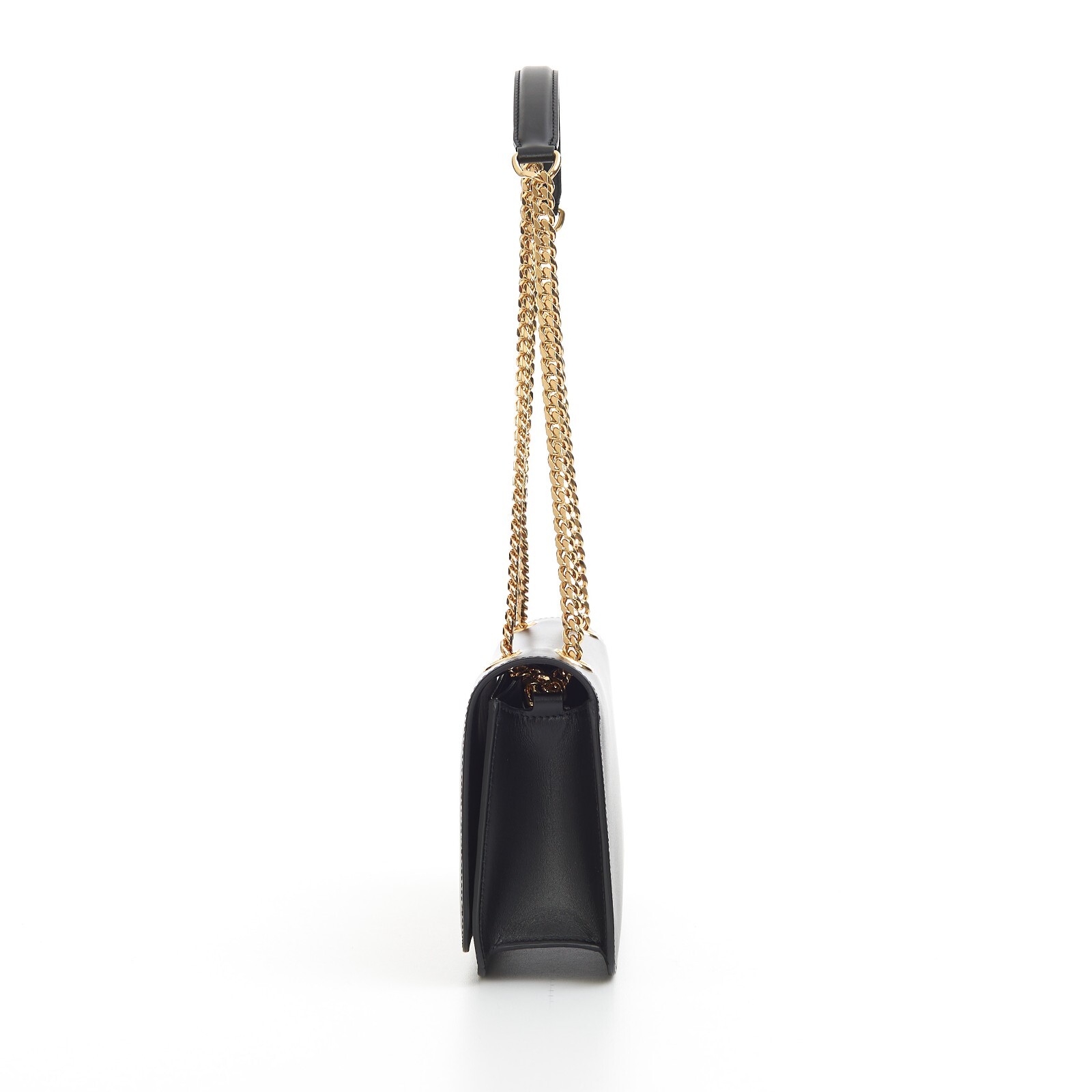 CELINE 3950$ Medium Bag Triomphe Frame In Black Shiny Calfskin image 3