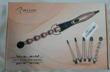 BESTOPE 5 in 1 Ceramic Curling Iron Wand Set - Rose Gold (HZ133US)