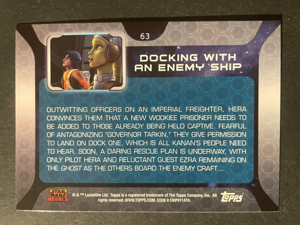 Docking With An Enemy Ship 2015 Topps Star Wars Rebels #63 Base Set - Image 2 of 2