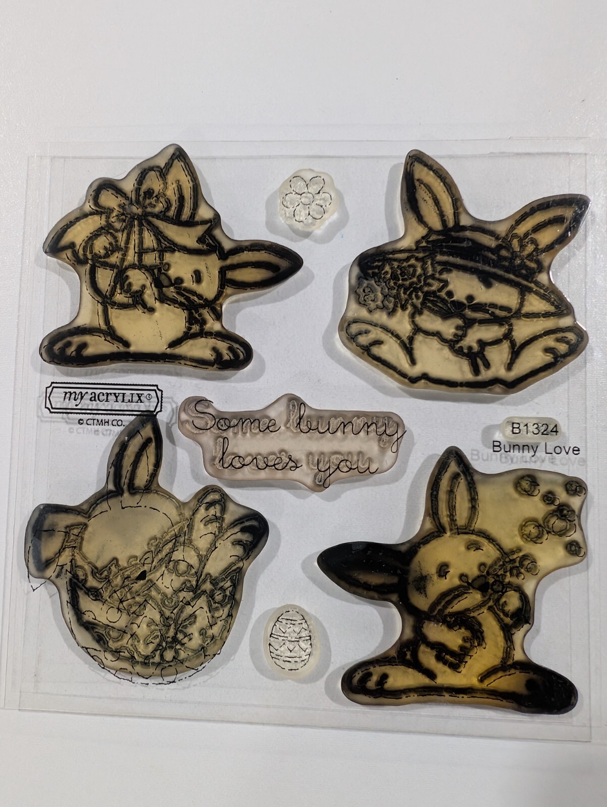 Close to my Heart stamps, used photopolymer Bunny Love set