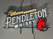 Pendleton Whisky 24"x16" Vivid LED Neon Sign Light Lamp With Dimmer