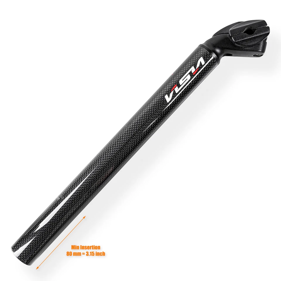 Bike Bicycle Alloy Carbon Look Bike Bicycle Seatpost 31.6mm x 350mm - image 2 of 3