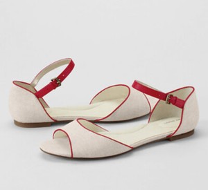 two piece ankle strap flat