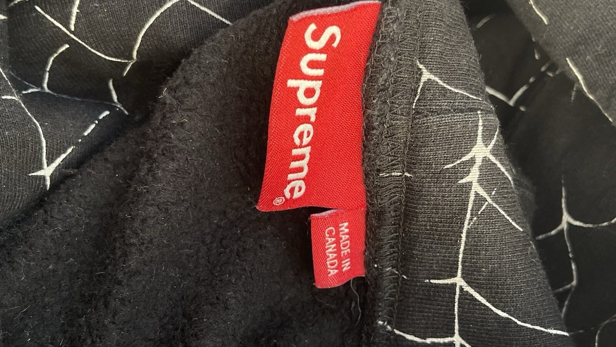希少‼️ Supreme Spider Web Hoodie Black Supreme Spider Web Hooded Sweatshirt (FW16)