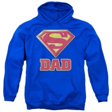 SUPERMAN SUPER DAD Licensed Adult Hooded Sweatshirt Hoodie SM-3XL