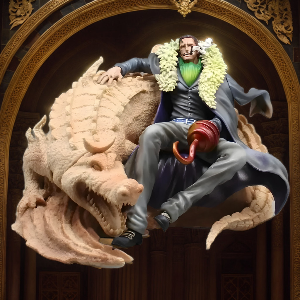 Figura Anime Cocodrilo Shichibukai de Una Pieza Modelo Juguete Coleccionable Regalo