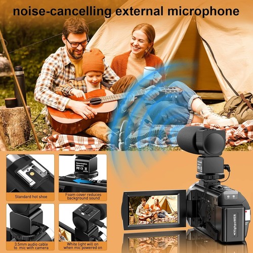 Video Camera Camcorder for Youtube Digital Vlogging Camera Fhd 1080P 30Fps 24Mp - Picture 5 of 7
