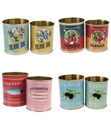 Aufbewahrungsdose Aufbewahrung Dosen 2er Set Retro Vintage Küche Metalldose