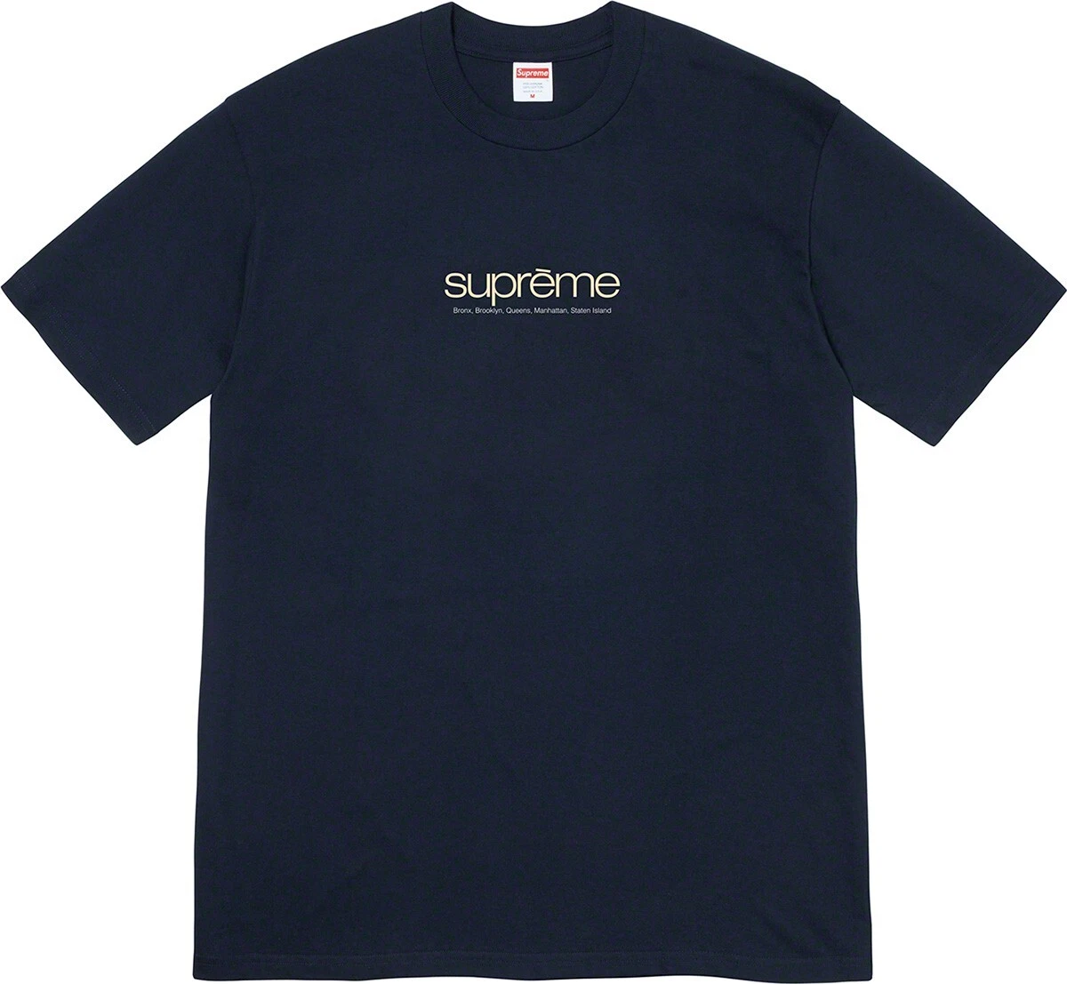 Tee shirt marine Supreme Five Boroughs taille XL SS21