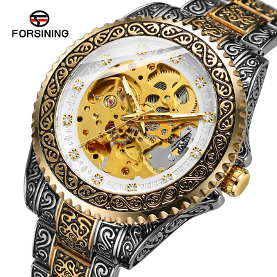 Forsining Guilloche Luxury Retro Automatic Mechanical Watch Classic
