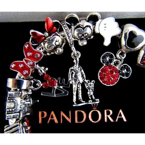 Pulseira Berloques PANDORA MICKEY MINNIE Walt Minnie Mouse Presente dos Namorados - Imagem 2 de 4