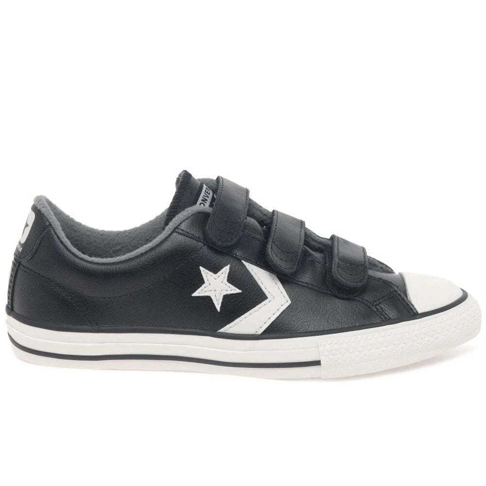 Converse star player 3v top grey youth canvas shoes