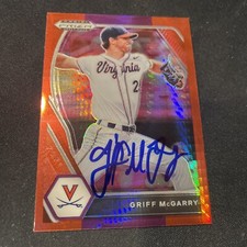 2021 Prizm Red Purple Griff McGarry Washington Nationals Signed PDP-145 Rule V