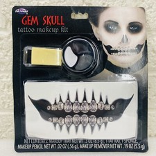 BRAND NEW  Fun World Halloween Character Face Tattoo Makeup Kit GEM SKULL