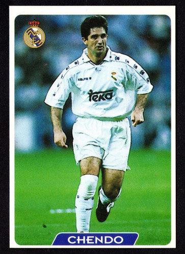 CHENDO / MIGUEL PORLAN #5 REAL MADRID 1995/96 CROMO MUNDICROMO LA LIGA 95/96