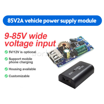 DC9-85V to 5V/12V Step Down Power Convertor E-Bike Mobile USB Charging Module