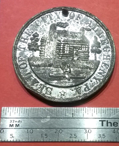 (pgasteelers1) Allegheny City, PA. 1890 Semi-Centennial Medal/SCD HK#617c R-6🌠