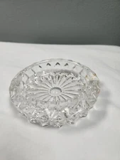 Vintage Pressed Clear glass Ashtray Cigars