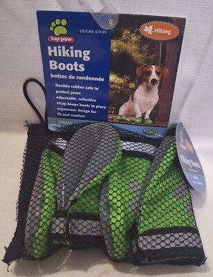 Top Paw Hiking Boots for Dogs 1 Set of 4 Pieces Size Small Green NWT