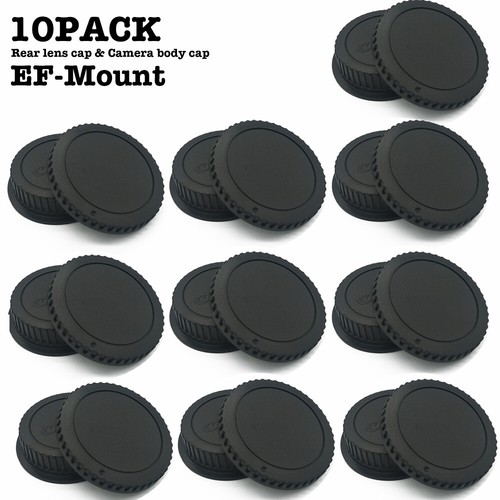 10PCS Rear Lens Cap + Body Cap Cover for EF-Mount Camera DSLR SLR EF EF-S Lens - Picture 2 of 5