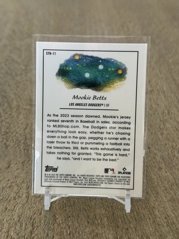 2023 Topps Chrome Cosmic Mookie Betts STN-11 Stars In The Night LA Dodgers - Image 2 of 2
