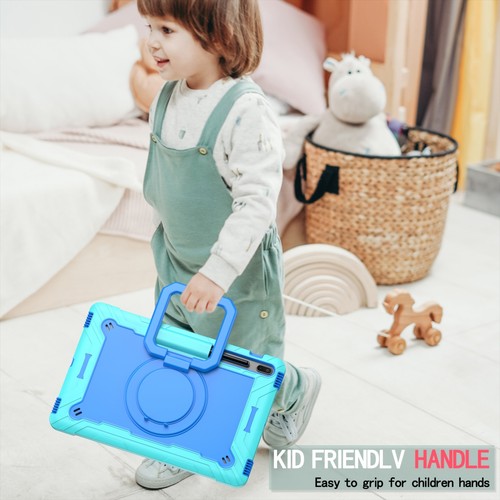 For Samsung Tab S7 FE/T 730/T 970 Shockproof Armor Rotating Kickstand Case Cover - Picture 56 of 79