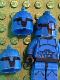 LEGO Star Wars Senate Commando Mini Figure Lot, Two Helmets With Small Missprint