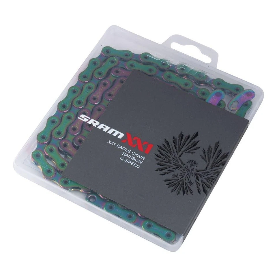 SRAM XX1 Eagle Hollow Pin 126 Links Power Lock 12-Speed Chain Rainbow - Image 2 of 2