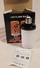 LED Flame Effect Light Bulb Simulated Nature Fire Flicker and Steady Lamp 1ONLY