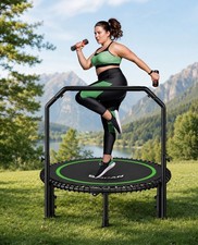 BCAN Fitness Trampoline Adjustable Foam Handle Bungee Suspension Indoor Use