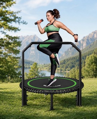 BCAN Fitness Trampoline Adjustable Foam Handle Bungee Suspension Indoor Use