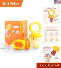 Infant Food Feeder Pacifier Nibbler Set - 2 Pack with Silicone Sacs Included