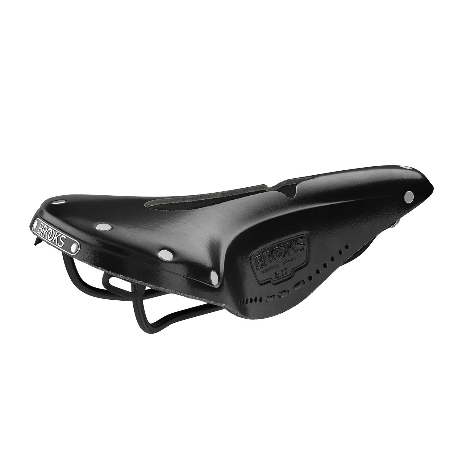 B17 Narrow Carved selle de route en cuir noir ajouré pour vélo gravel et randonnée