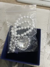 New Swarovski Capsule Pearl Heart Necklace Pendant Accessory 5720858