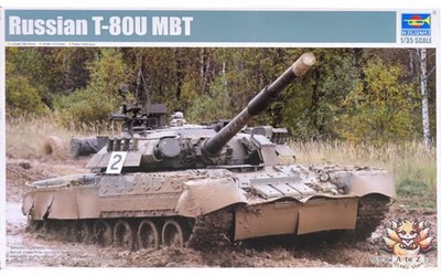 TRUMPETER 1/35 Russian T-80U Main Battle Tank Plastic Model Plastic Model