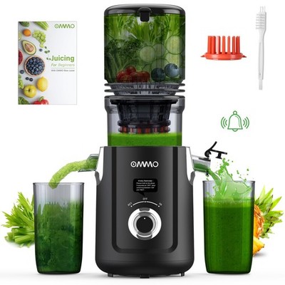 Cold Press Juicer Machines : 5.1'' Wide Feed Chute Slow Masticating Juicer for Wh