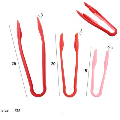 3Pcs/Set Food Bread Clip Kitchen Food Tongs Plastic Salad Bacon Steak Clamp Ice 
