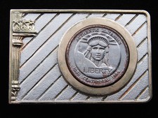 RG01130 VINTAGE 1986  STATUE OF LIBERTY CENTENNIAL  COMMEMORATIVE BELT BUCKLE