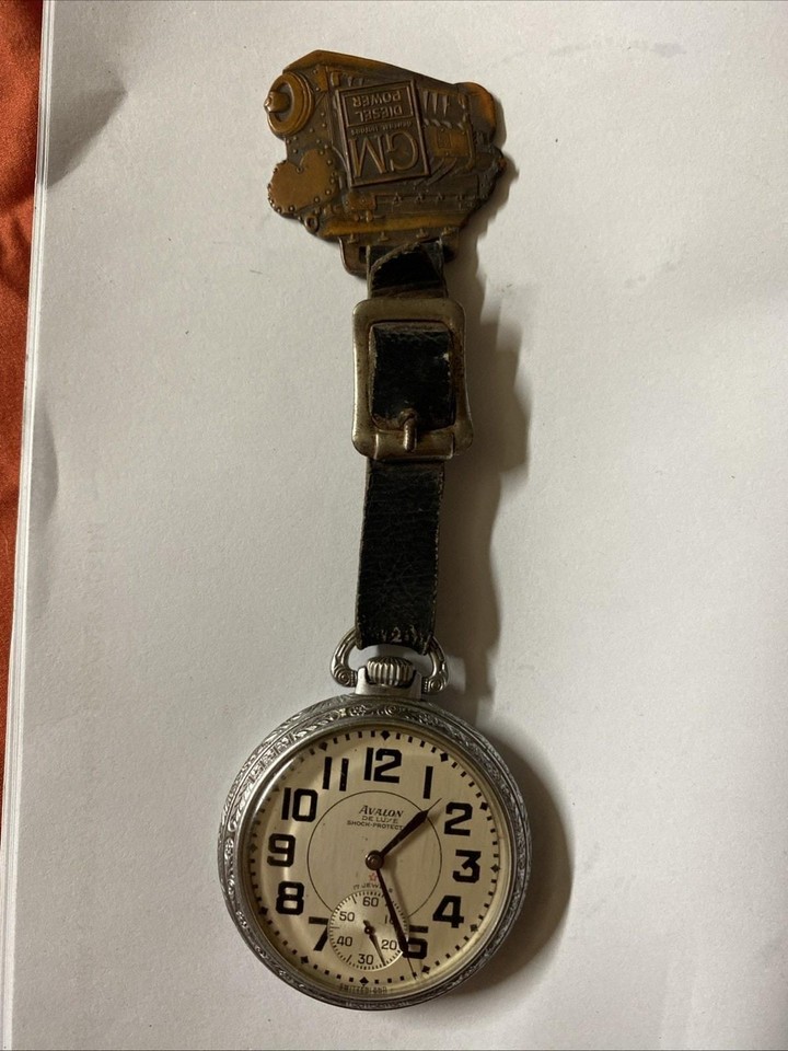 Vintage Avalon De Lux 17 Jewel Mechanical Pocket Watch Swiss