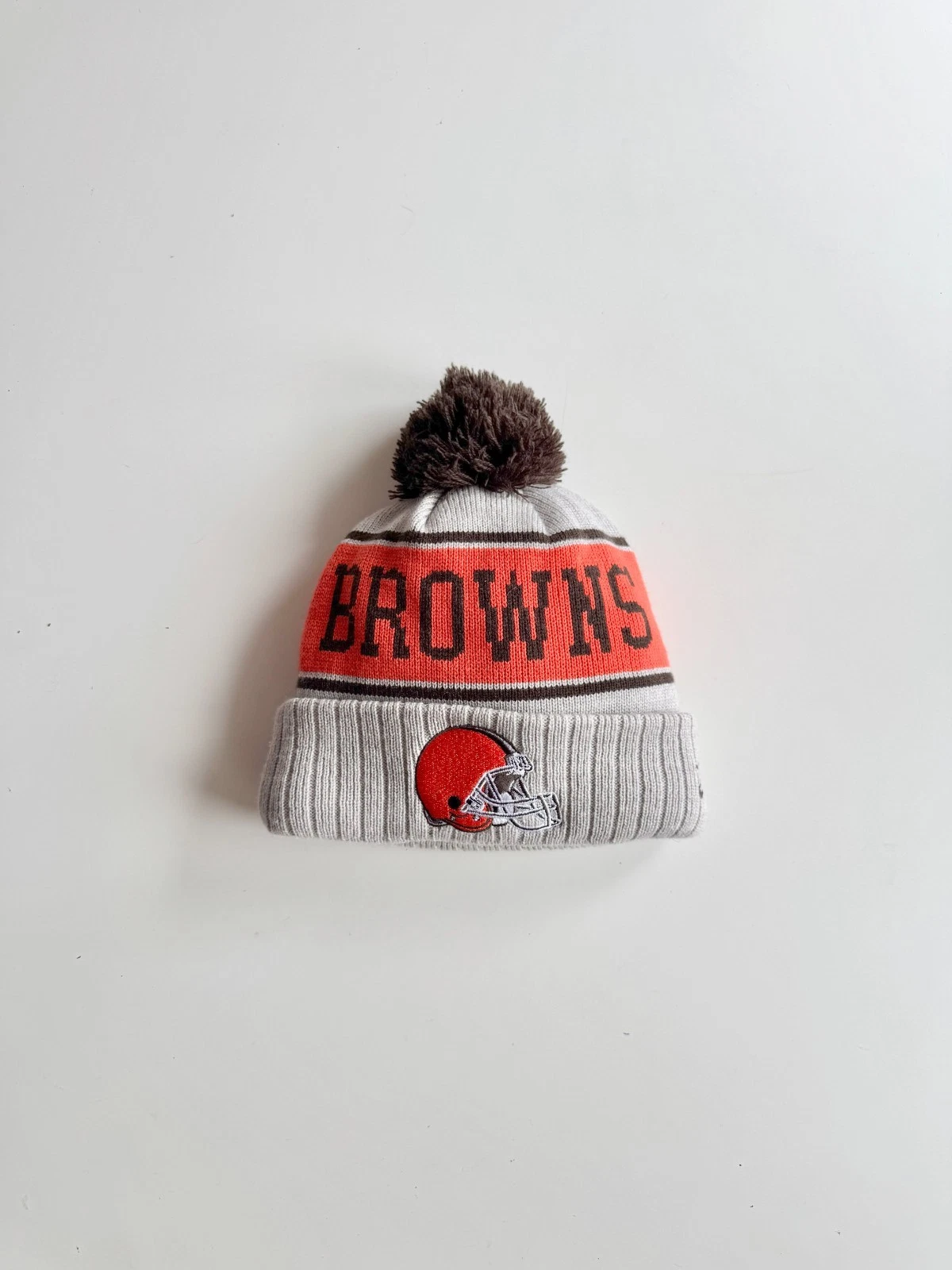 New Era NFL CLEVELAND BROWNS Acrylic Knit Cold Weather Fleece Lined Beanie Hat