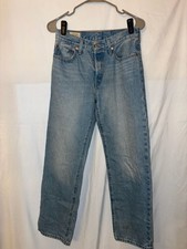 Levi's Premium 501 Original Straight Leg Button Fly Jeans in Light Wash W26 L30