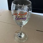 Halloween Wine Glass with Fun Text 'eat, drink and be scary' Preowned — photo 1