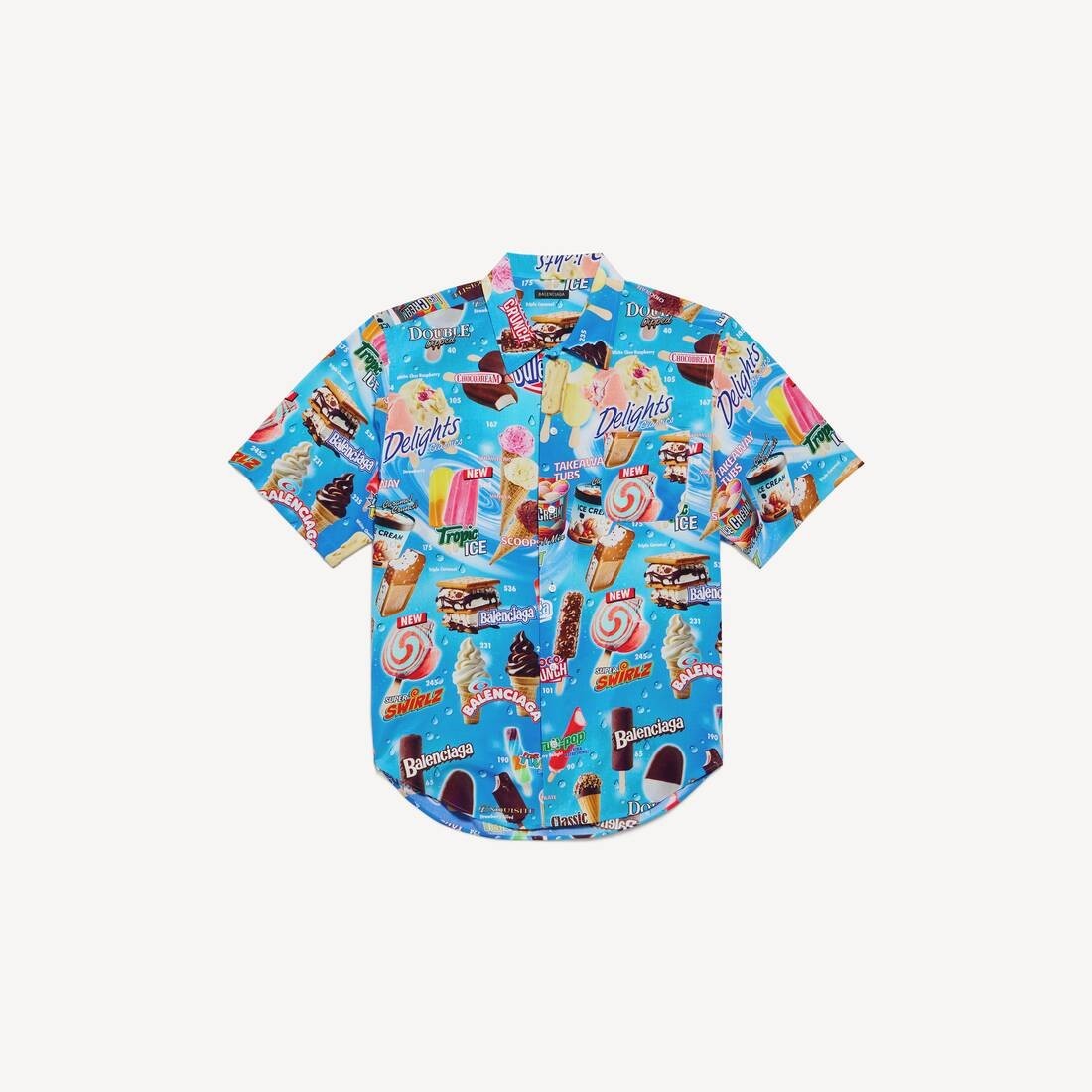 BALENCIAGA $1250 Blue Sweet Treat Shirt New & Authentic