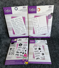 NEW Lot of 4 Crafters Companion Photopolymer Stamps Lists, Everyday Sentiments