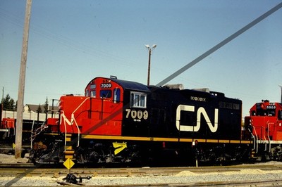 Canadian National 7009 GS-418a Train Slide Edmonton, Alberta 1985
