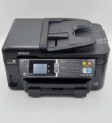 Epson Workforce WF-3620 Wireless All in One Inkjet Printer Needs Cleaning **READ