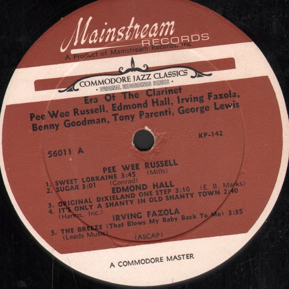 Divers Artistes Ère Du Clarinette LP Vinyle USA Mainstream 1964 Marron/Blanc - Photo 3/3