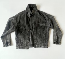Levi s BLACK Acid Wash Denim Jacket 70507 MADE IN USA 80s Size M VINTAGE