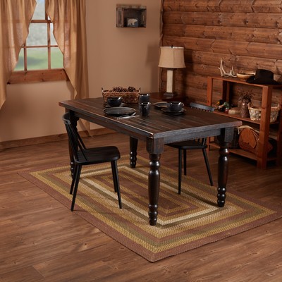 Area Rug Tea Cabin Jute Rustic 60x96 Rect No Slip Striped Floor Mat VHC Brands