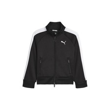 PUMA T7 Heavy Weight Track Jacket Youth Girls Black Casual Athletic Outerwear 94
